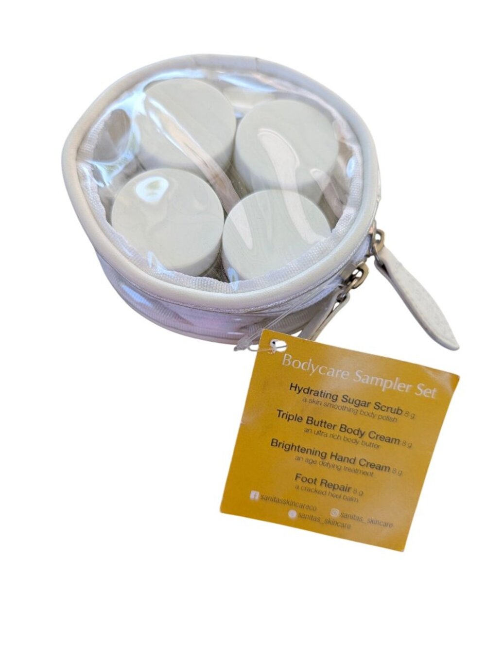 Bodycare Sampler Set With Hydrating Scrub Body Cream Hand Cream & Foot Repair In